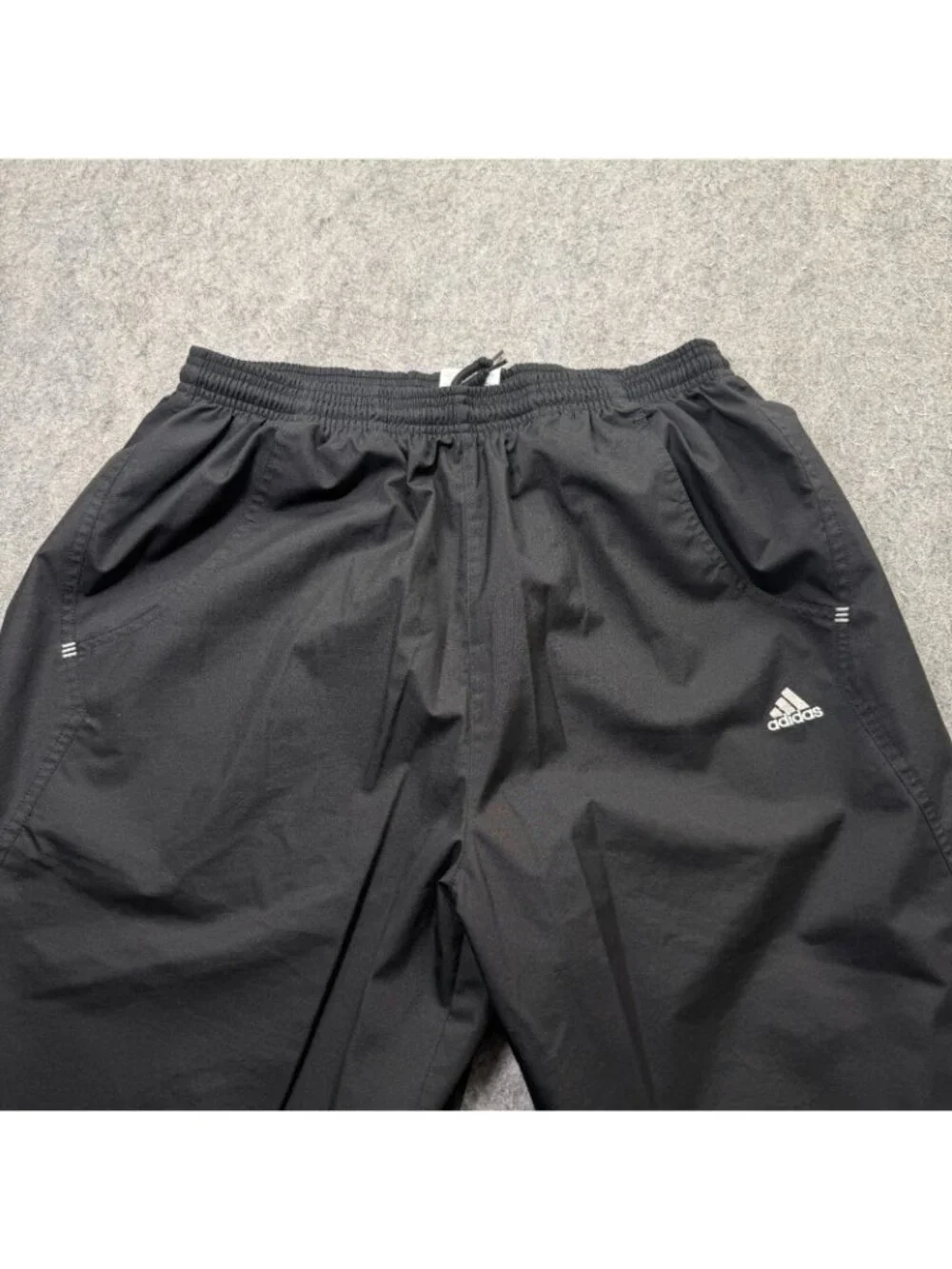 Adidas Windbreaker Track Pants Men L Black Lined 30